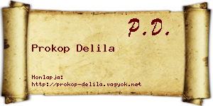 Prokop Delila névjegykártya